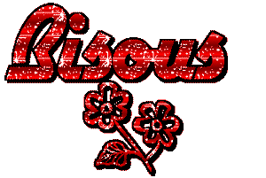 Gif animé bisous fleur
